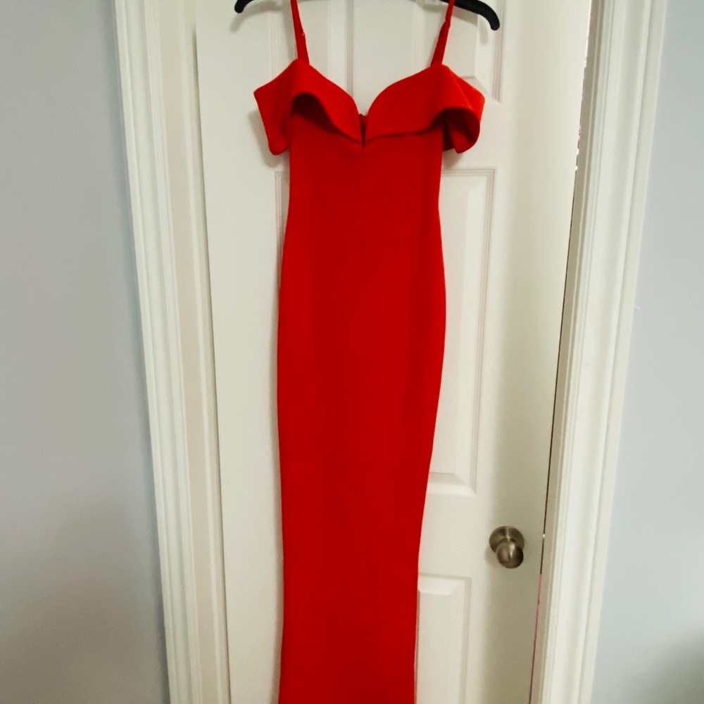 Red formal gown